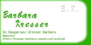 barbara kresser business card